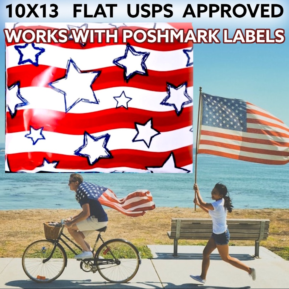 50 10X13 Stars Flag Mailers CLEARANCE - Picture 3 of 7